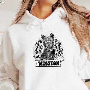 Sweat-shirt à capuche personnalisé pour animal de compagnie avec photo et nom de l'animal de compagnie