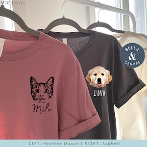 Custom Pet Shirt Pet Photo + Name Custom Dog Shirt Personalized Dog Shirt Custom Dog T Shirts for Humans Custom Cat Shirt