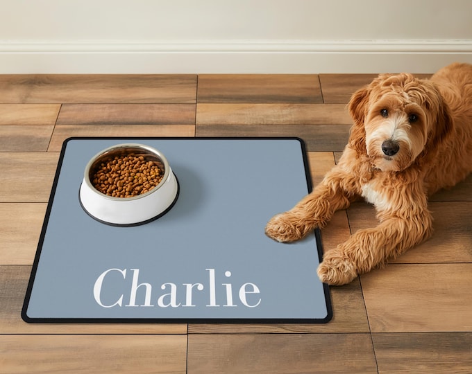 Personalized Dog Mats Using Name Personalized Dog Food Mat Personalized Dog Placemat Custom Dog Bowl Mat Personalized Pet Mat Custom Cat Mat