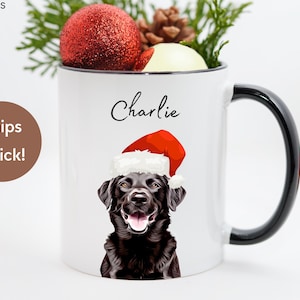 Custom Pet Mug Using Your Pet Photo + Name Personalized Dog Mug Cat Coffee Cup Customize Pet Mugs Mom Mug Personalized Cat Dad Mug Christmas