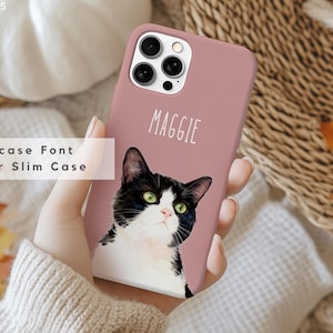 Custom Pet Phone Case Using Pet Photo + Name Custom Dog Phone Case Custom Cat Phone Case Personalized Phone Case Cat iPhone Case image 14