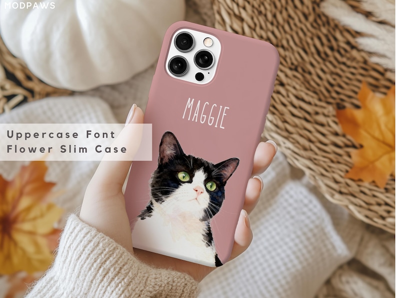 Custom Pet Phone Case Using Pet Photo + Name Custom Dog Phone Case Custom Cat Phone Case Personalized Phone Case Cat iPhone Case image 14