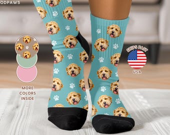 Custom Pet Photo Socks Personalized Pet Socks Custom Dog Socks Custom Cat Socks Fathers Day Gifts Cat Dad Gift Dog Dad Gifts Dog Face Sock