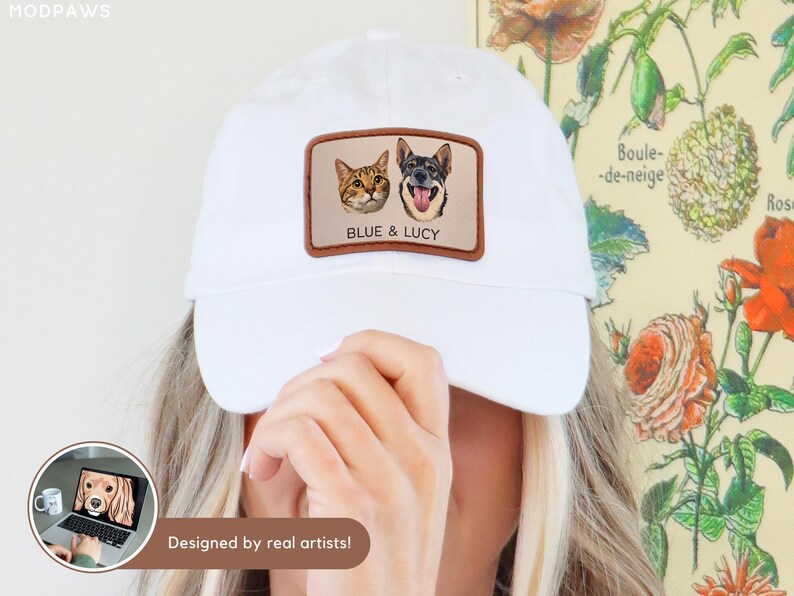 Custom Pet Hat Using Pet Photo Personalized Dog Hat Custom Cat Hat Custom Pet Cap Embroidered Dog Hat Custom Dog Baseball Cap Dog Mom Hat image 2