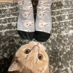 Custom Pet Photo Socks Personalized Pet Socks Custom Dog Socks Custom Cat Socks Fathers Day Gifts Cat Dad Gift Dog Dad Gifts Dog Face Socks