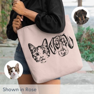 Custom Pet Bag Using Pet Photo Name Custom Dog Tote Bag Personalized Dog Bag Personalized Dog Travel Bag Custom Cat Tote Bag Dog Bag image 5