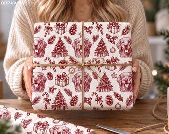 Individuell gestaltetes Geschenkpapier mit Foto Ihres Haustiers – personalisiertes Hunde- oder Katzenmotiv – Weihnachtsgeschenk, Geburtstagsgeschenk