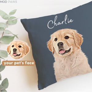 Custom Pet Pillow Using Pet Photo + Name Custom Cat Dog Pillow Personalized Cat Pillows Cases Cat Picture Pillow Pet Picture Pillow