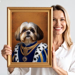 Custom Royal Pet Portraits Using Pet Photo Personalized Digital Dog Cat Pet Custom Pet Art Personalized King or Queen Pet Art Royalty image 1