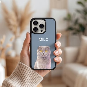 Custom Pet Phone Case Using Pet Photo + Name Custom Dog Phone Case Custom Cat Phone Case Personalized Phone Case Cat iPhone Case image 8