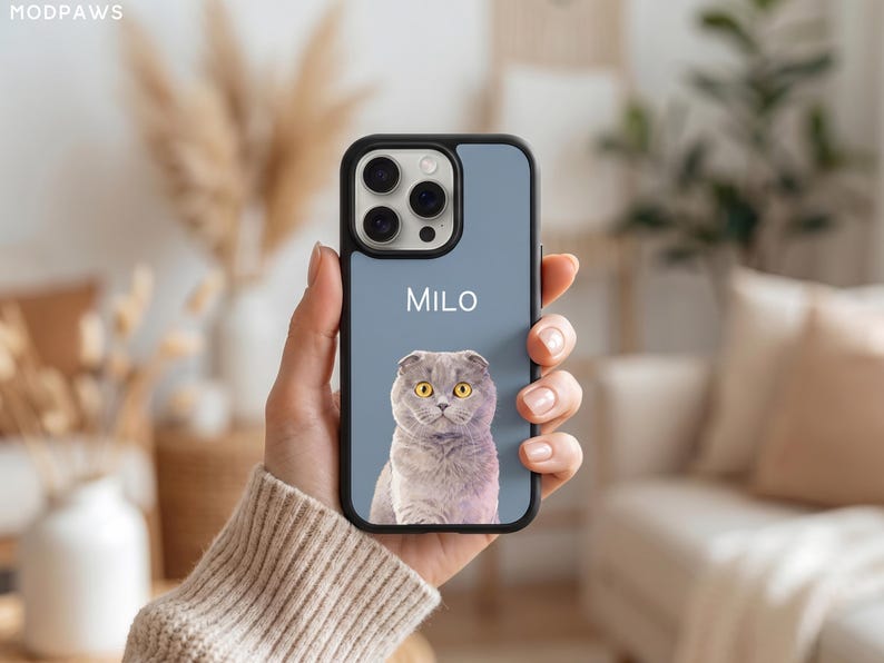 Custom Pet Phone Case Using Pet Photo + Name Custom Dog Phone Case Custom Cat Phone Case Personalized Phone Case Cat iPhone Case image 8