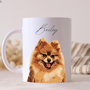 Custom Pet Mug Using Pet Photo + Name Personalized Dog Mug Cat Coffee Cup Customize Pet Mugs Mom Mug Personalized Cat Dad Mug Memorial Gift