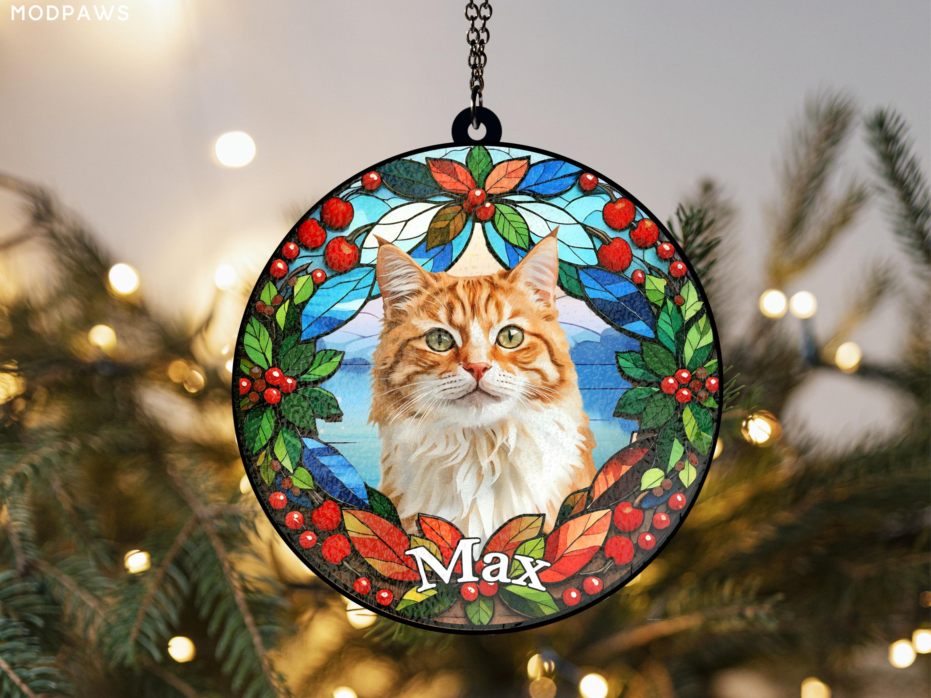 ペットの写真と名前を使ったカスタムペットステンドグラス