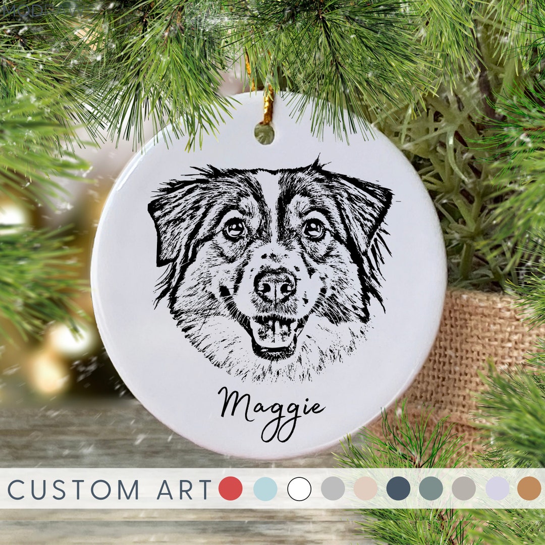 Personalized Pet Ornament Using Pet's Photo + Name Custom Cat Ornament ...