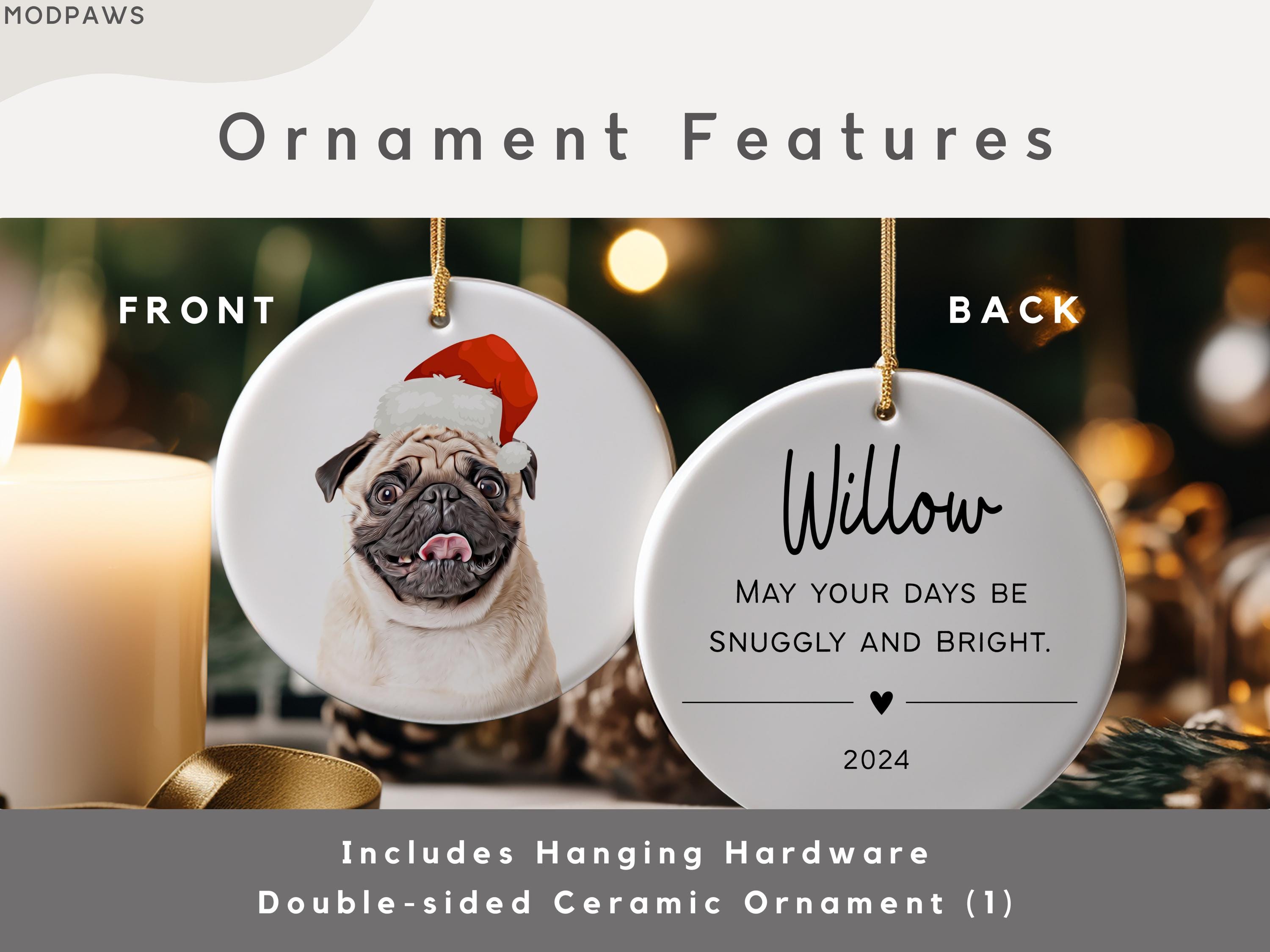 Personalized Pet Watercolor Ornament Using Pet's Photo + Name - Custom ...