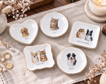 Personalisierte Schmuckschale für Haustiere, individuelle Hunde-Schmuckschale, Geschenk für Katzenliebhaber, Eheringschale