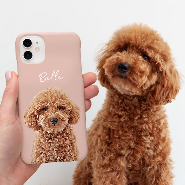 Coque de téléphone personnalisée pour animal de compagnie avec photo et nom de l'animal de compagnie Coque de téléphone personnalisée pour chien Coque de téléphone personnalisée chat Coque de téléphone personnalisée Coque iPhone chat