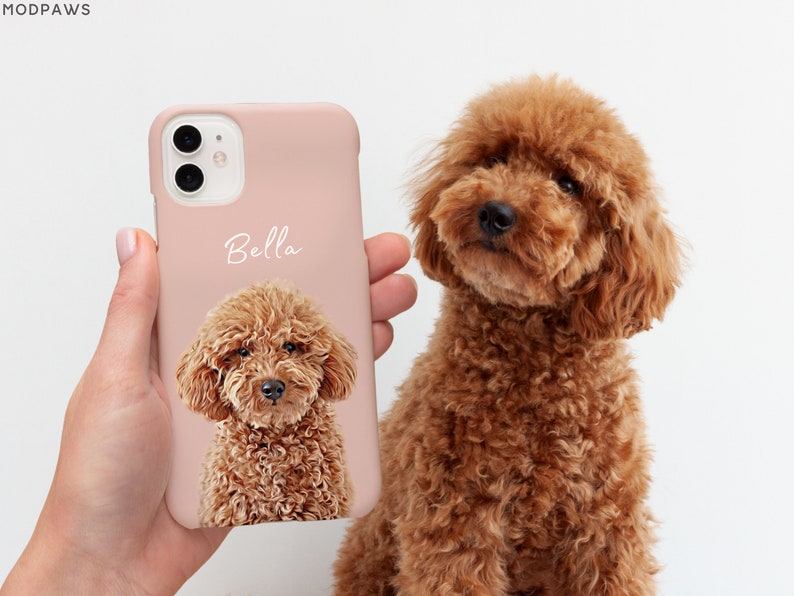 Custom Pet Phone Case Using Pet Photo Name Custom Dog Phone Case Custom Cat Phone Case Personalized Phone Case Cat iPhone Case image 1