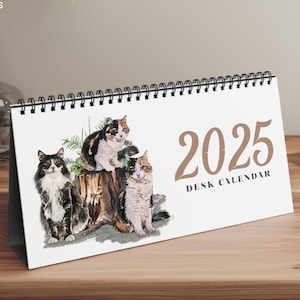 Custom Pet Desk Calendar Using Your Pet Photo Personalized Dog & Cat Planner Custom Calendar 2025 Making Your Own Calendar Printing Desktop