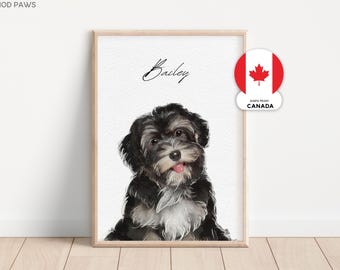 Custom Watercolor Pet Portrait from Photo – Personalized Dog or Cat Art, Digital Painting, Pet Memorial Gift, Unique Handcrafted Keepsake