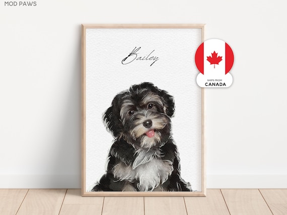 Custom Watercolor Pet Portrait from Photo – Personalized Dog or Cat Art, Digital Painting, Pet Memorial Gift, Unique Handcrafted Keepsake