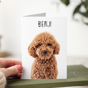 Custom Greeting Card With Pet Portrait Personalized Dog Greeting Card Personalized Christmas Cards Custom Thank You Cards Cat Birthday Cards