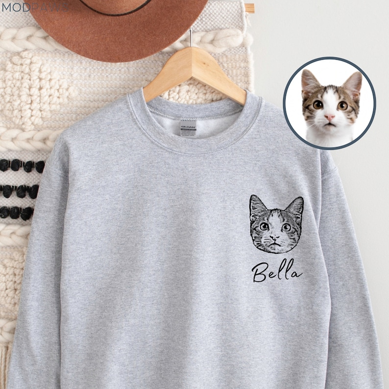 Custom Pet Sweater Using Pet Photo Name Custom Dog Portrait - Etsy