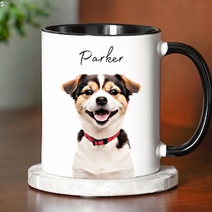 Custom Pet Mug Using Pet Photo + Name Personalized Dog Mug Cat Coffee Cup Customize Pet Mugs Mom Mug Personalized Cat Dad Mug Memorial Gift