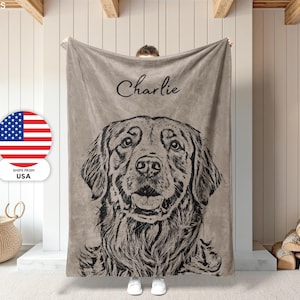 Personalisierte Haustierdecke mit Haustierfoto + Name Personalisierte Hundedecke Personalisierte Hundedecke Katzenbilddecke Haustier Fotodecke Hund Papa Geschenk