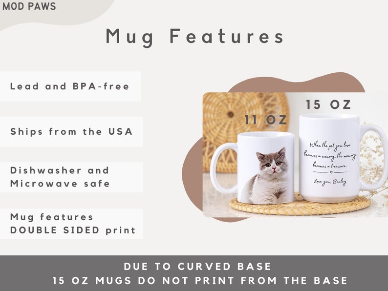 Custom Pet Mug Using Pet Photo Name Custom Dog Mug Dog Coffee Cup Personalized Pet Mugs Dog Mom Mug Personalized Cat Dad Mug New Dog Mug image 6