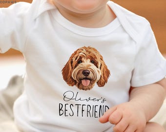 Custom Pet Photo Baby Bodysuit Personalized Infant Bodysuit with Dog Cat Portrait Newborn Baby Gift Clothing Clothes Unique Pet Lover Gift