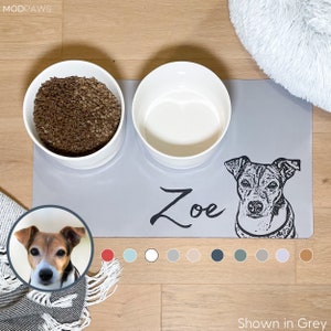 Personalized Dog Mats Using Pet Photo + Name Personalized Dog Food Mat Personalized Dog Placemat Custom Dog Bowl Mat Personalized Pet Mat