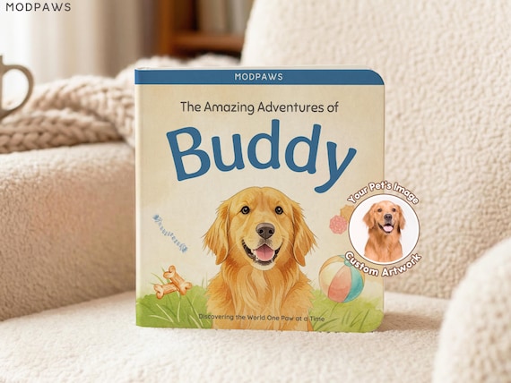 Custom Pet Picture Photo Book Personalized Kids Story Cat Dog Gift Personalized Gifts for Kids Pet Baby Shower Gift Pet Gift for Kids