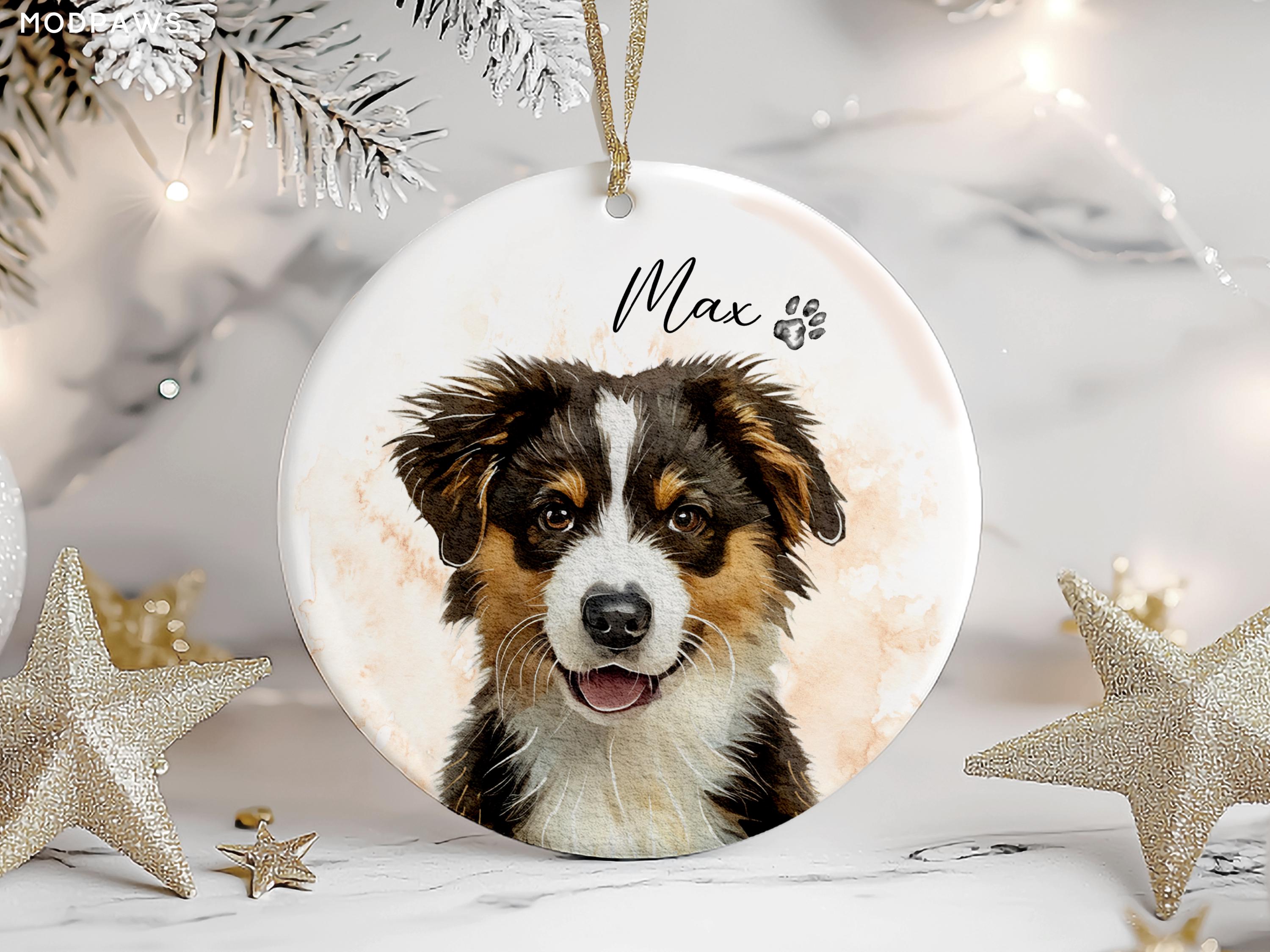 Personalized Pet Watercolor Ornament Using Pet's Photo + Name - Custom ...