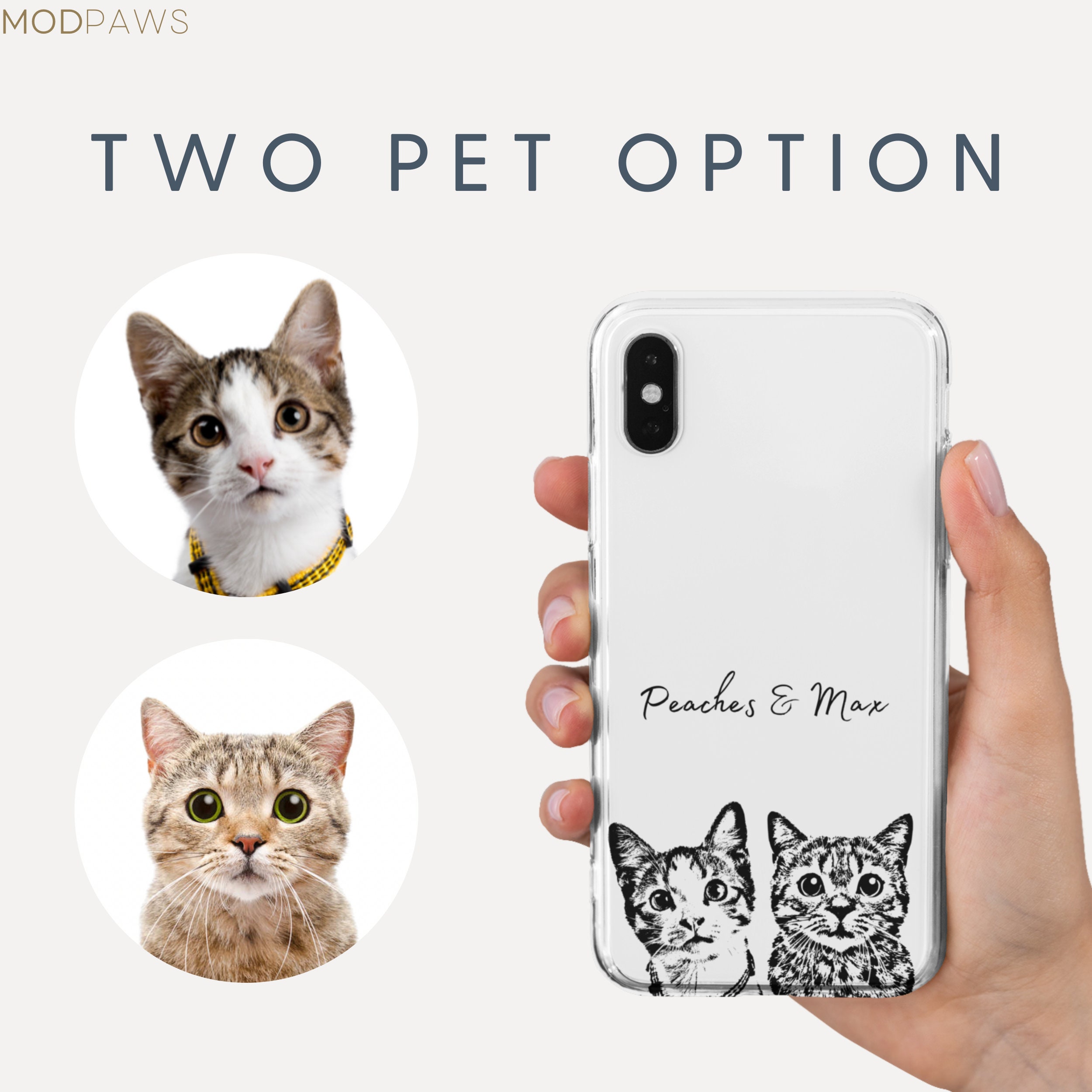 Custom Clear Pet Phone Case Using Pet Photo Name Custom Dog Etsy