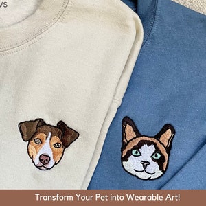 Custom EMBROIDERED Pet Shirt Pet Photo Name Custom Dog Shirt Personalized Dog Shirt Custom Dog T Shirts Custom Cat Shirt T-Shirts image 7