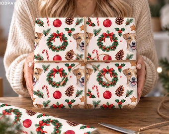 Individuell gestaltetes Weihnachtsgeschenkpapier für Haustiere mit Foto – personalisiertes Geschenkpapier für Hunde, Geburtstagsgeschenke für Katzen