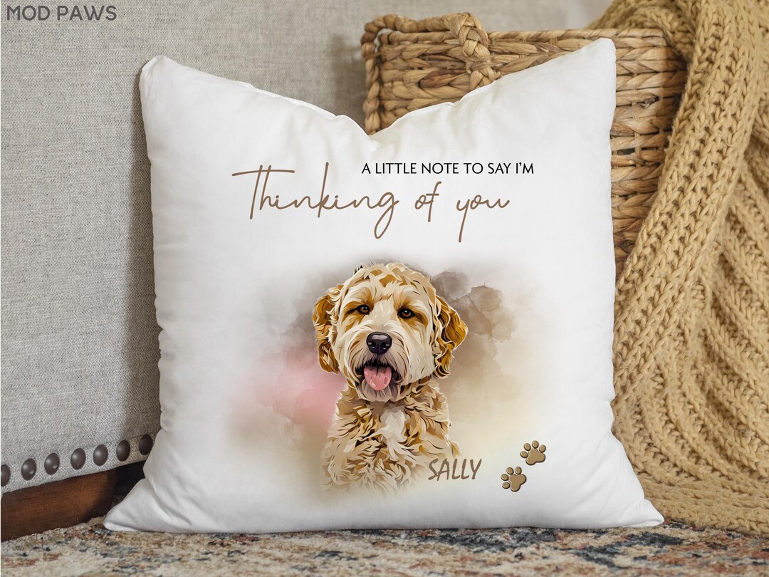 Custom Dog Memorial Pillow Using Pet Photo + Name Custom Cat Pet Pillow ...
