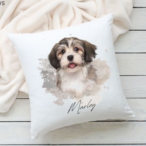 Watercolor Dog Pillow Etsy