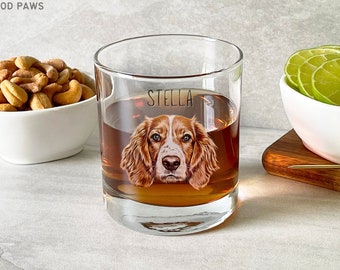 Custom Bar Glasses Using Pet Photo + Name Custom Dog Whiskey Glass Personalized Cat Whiskey Glass Barware Glasses Custom Bourbon Glass