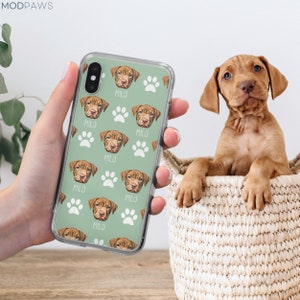 Custom Pet Phone Case Using Pet Photo + Name Custom Dog Phone Case Custom Cat Phone Case Personalized Phone Case Cat iPhone Case