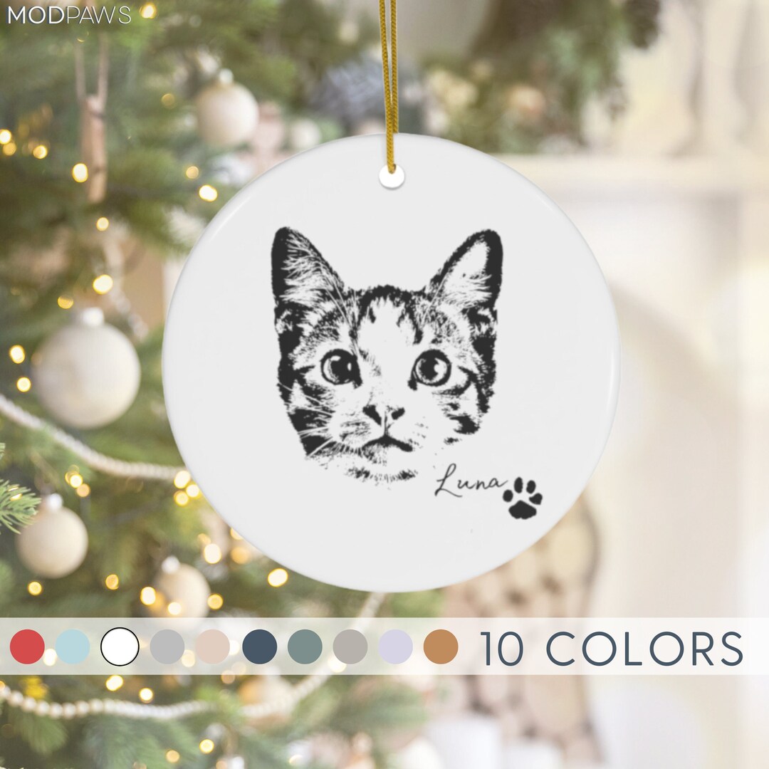 Personalized Pet Ornament Using Pet's Photo + Name - Custom Ornament ...