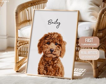 Aangepaste huisdierportretten met huisdierfoto Gepersonaliseerde digitale hondenportretten Kattenportretten Aangepaste hondenportretten Custom huisdierkunst poster huisdiertekening
