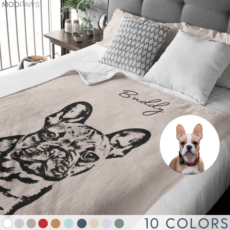 Custom Pet Blanket Using Pet Photo + Name Custom Dog Blanket Personalized Dog Blankets Cat Picture Blanket Pet Photo Blanket Dog Dad Gift 