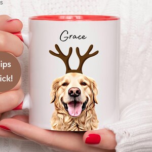 Custom Pet Mug Using Your Pet Photo + Name Personalized Dog Mug Cat Coffee Cup Customize Pet Mugs Mom Mug Personalized Cat Dad Mug Christmas