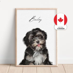 Custom Watercolor Pet Portrait from Photo – Personalized Dog or Cat Art, Digital Painting, Pet Memorial Gift, Unique Handcrafted Keepsake