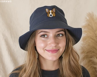 Custom EMBROIDERED Pet Bucket Hat Using Pet Photo Personalized Dog Hat Custom Cat Hat Custom Pet Cap Dog Hat Custom Dog Bucket Mom Hat