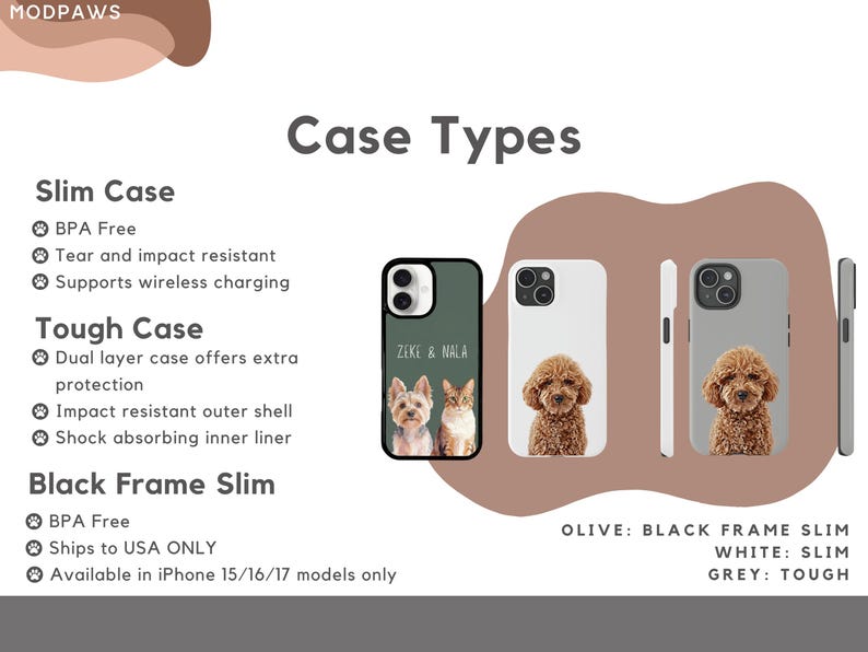 Custom Pet Phone Case Using Pet Photo + Name Custom Dog Phone Case Custom Cat Phone Case Personalized Phone Case Cat iPhone Case image 6