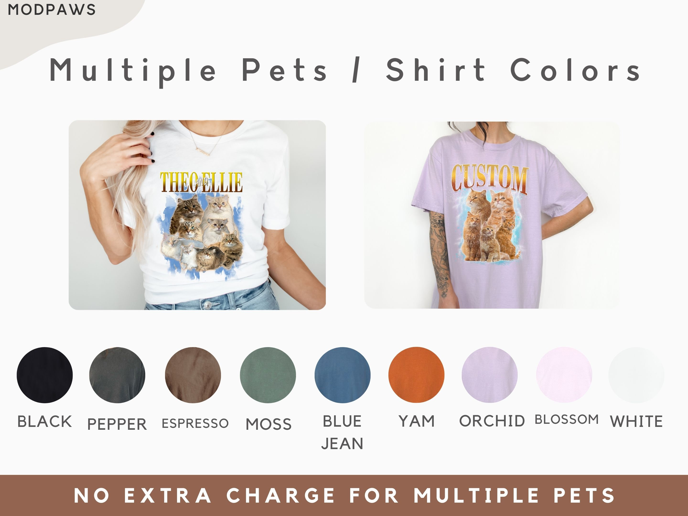 Custom Comfort Colors Vintage Pet Shirt Pet Photo
