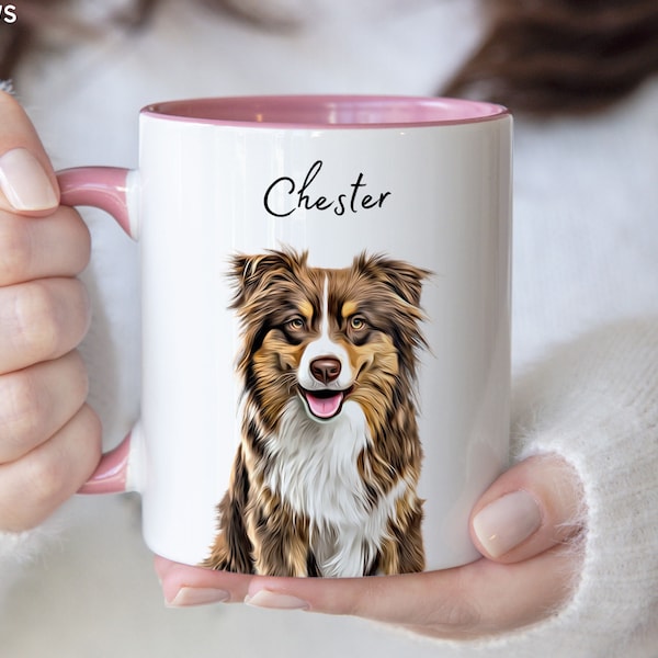 Custom Pet Mug Using Pet Photo + Name Custom Dog Mug Dog Coffee Cup Personalized Pet Mugs Dog Mom Mug Personalized Cat Dad Mug New Dog Mug